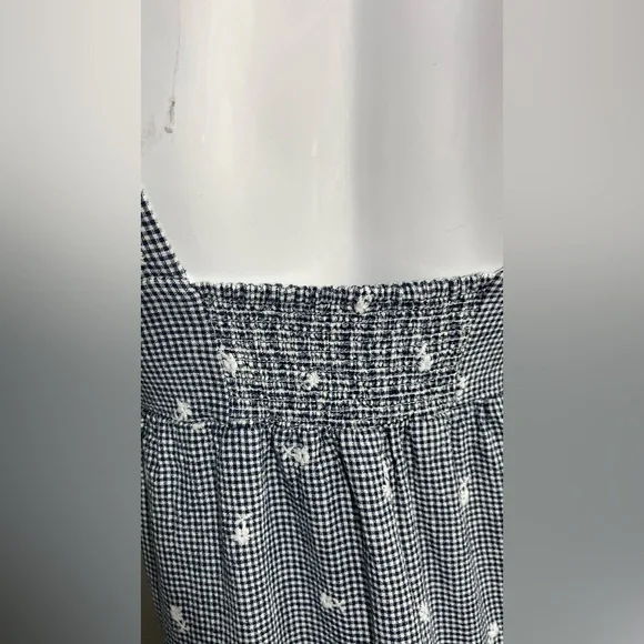 Madewell Gray Floral Tiered Midi Dress - Picture 9 of 14